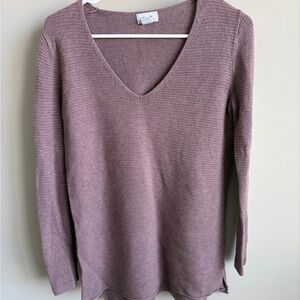 Old Navy Dusty Mauve V-Neck Knit Sweater